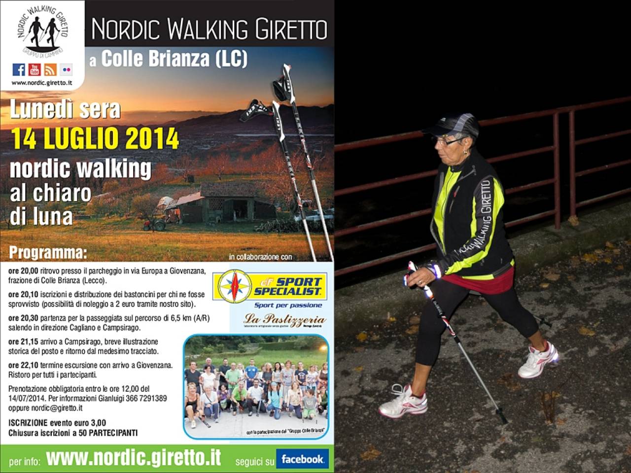 Nordic Walking serale: Colle Brianza - 2014